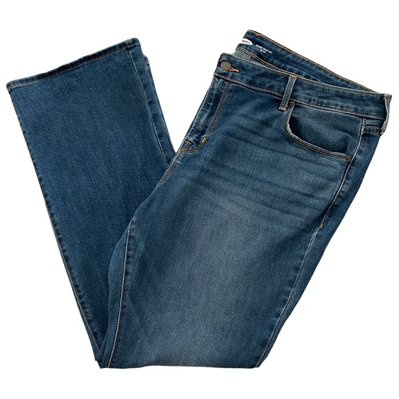 Kicker Boot Cut Mid Rise Old Navy Blue Jeans Plus Size 18 Petite - Picture 4 of 11